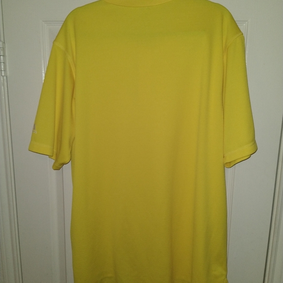 Adidas Climalite Yellow Short Sleeve Polo Golf Shirt Men's sz XL. - Picture 2 of 7